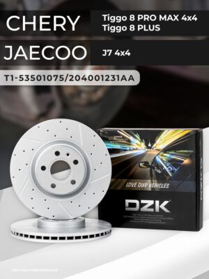 TIGGO 8PRO MAX 4х4/8PLUS, Jaecoo J7 4х4. Передние перфорированные тормозные диски T1-53501075/204001231AA - Миниатюра 1