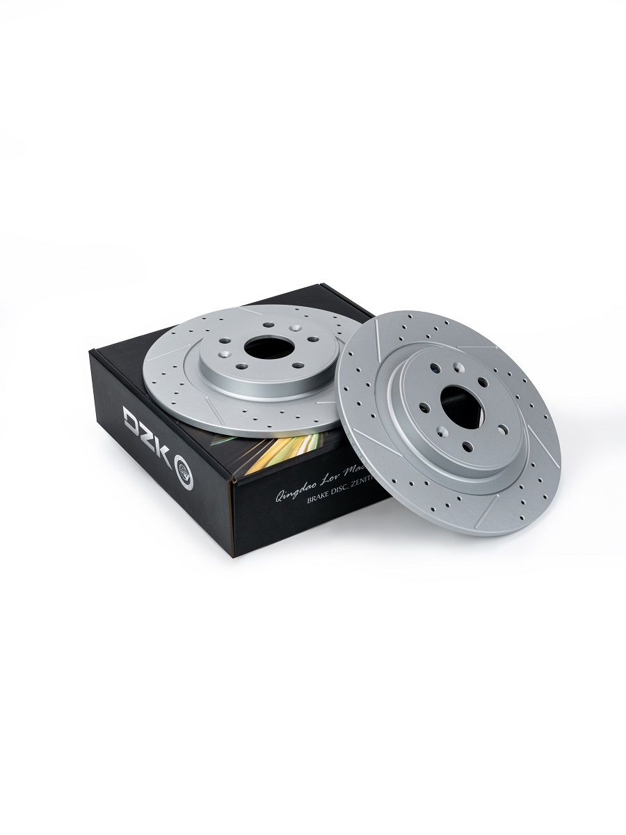 Chery Tiggo 2, 4, Omoda C5 2WD/ KAIYI X3. Задние слотированные/перфорированные тормозные диски DZK11837. J69-3502075 - Фото 1